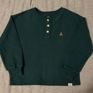 GAP Kids Dark Green Long Sleeve Tee